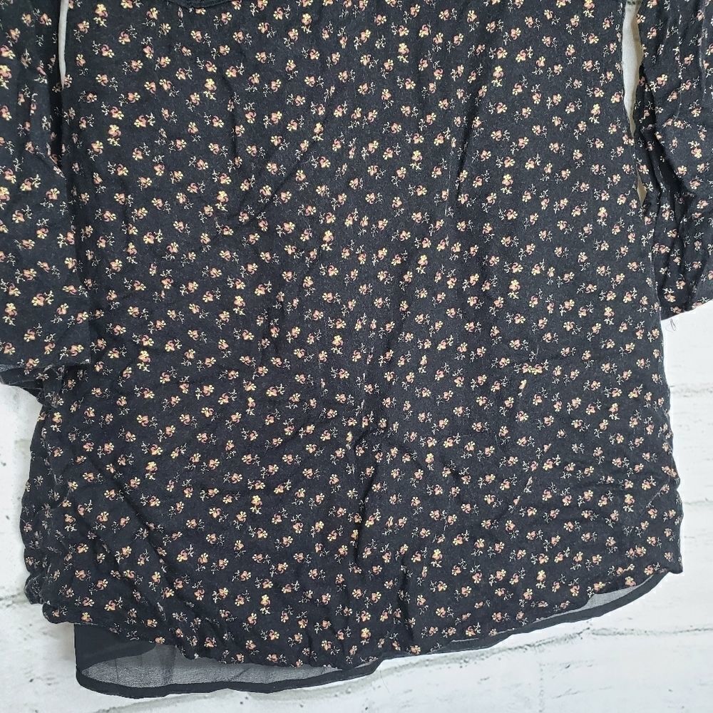 WAYF printed long sleeve floral mini dress medium - Picture 11 of 12